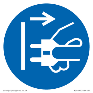 Mandatory: Disconnect mains plug from electrical outlet